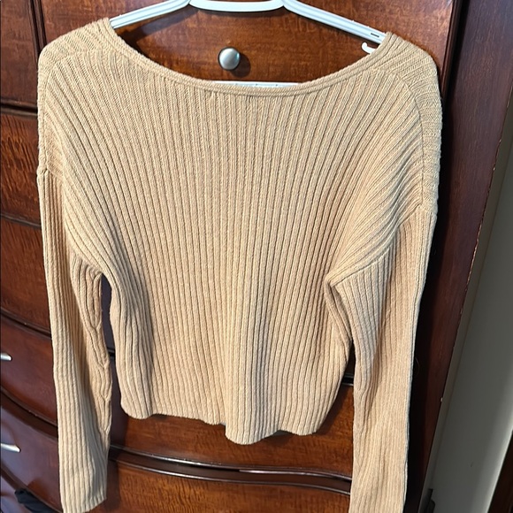 Tan Ribbed Sweater - Picture 2 of 4